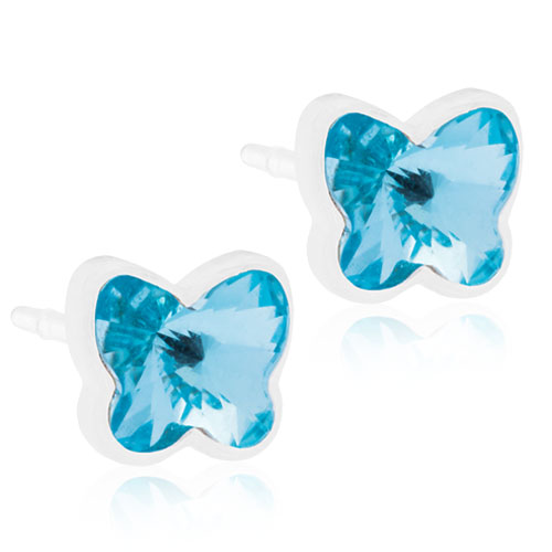 Plastic Butterfly Aquamarine 5mm